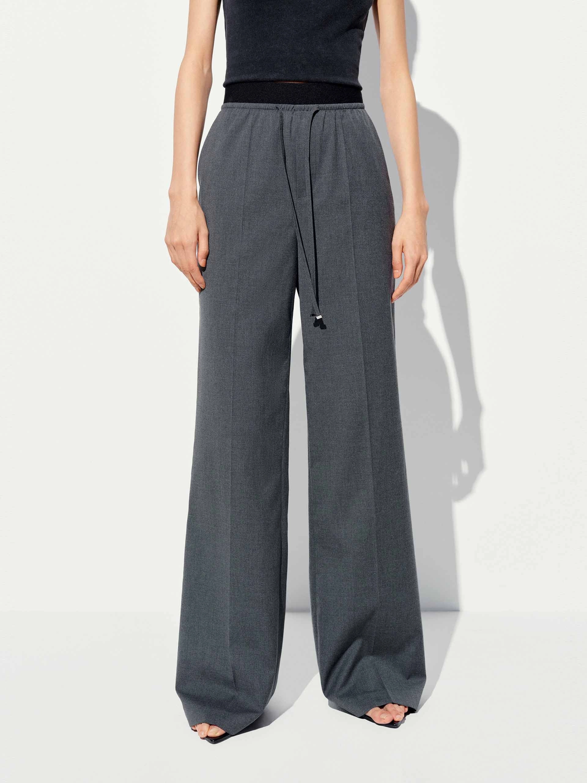 Chilly Day Wear Drawstring Side Pockets Trousers