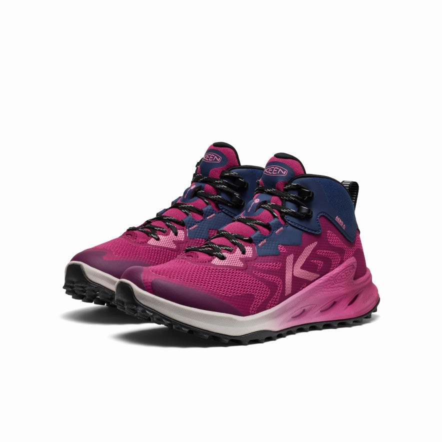 Model Women's Zionic NXT Waterproof Hiking Boot  |  Beaujolais/Pink Lemonade