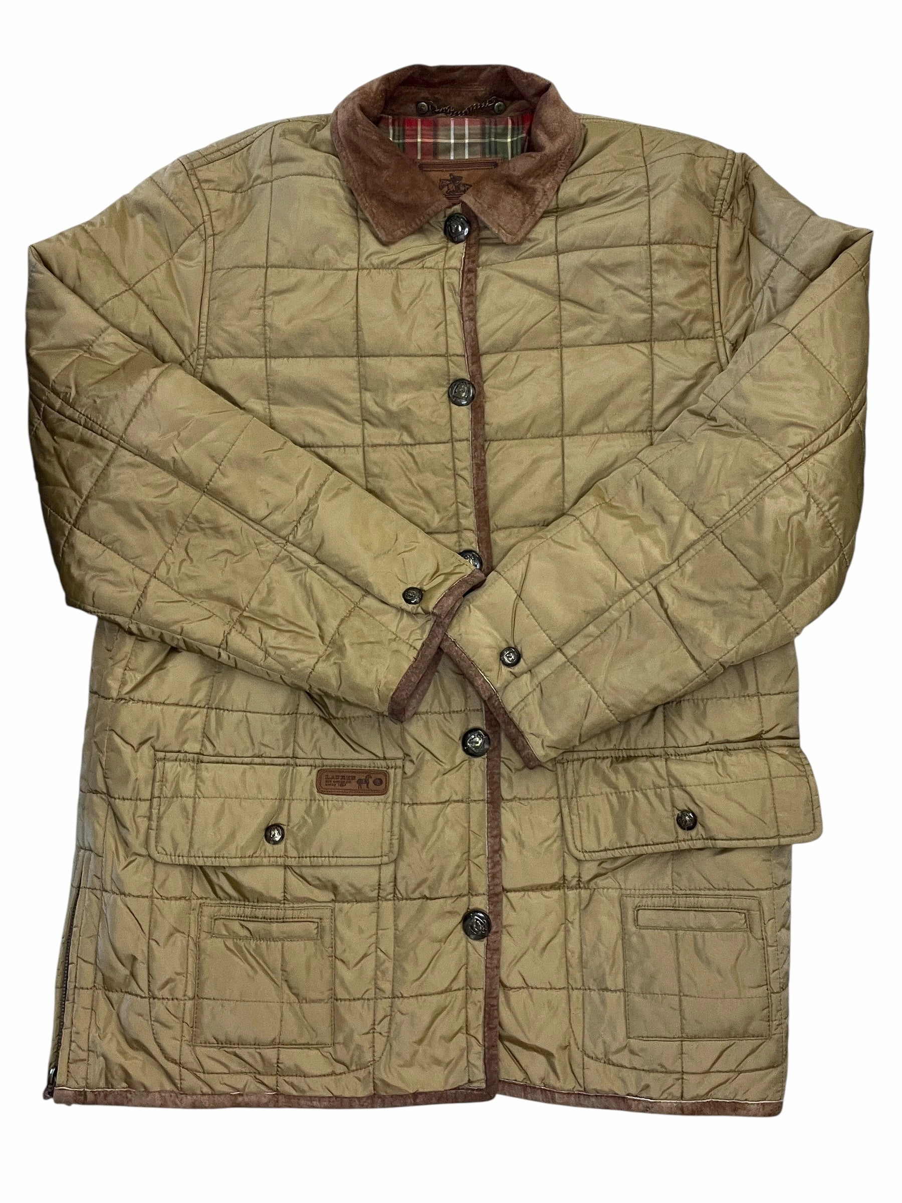 All Season Fit Adjustable Cuff System Coat Puffer & Quilted By Lauren By Ralph Lauren In Brown, Size:L