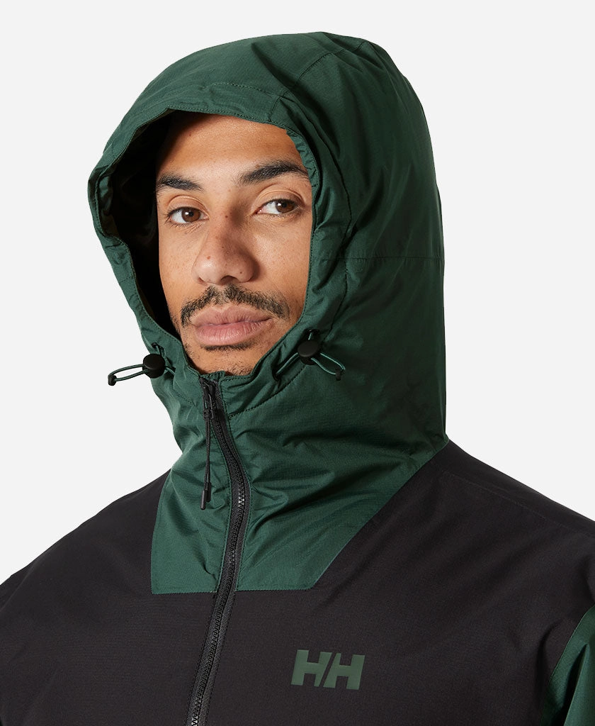 FoldableStorageCapability Sleek Layer Look ERVIK INS RAIN JACKET, Jungle Green