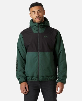 EcoFriendlyInsulation Stretch Fit ERVIK INS RAIN JACKET, Jungle Green