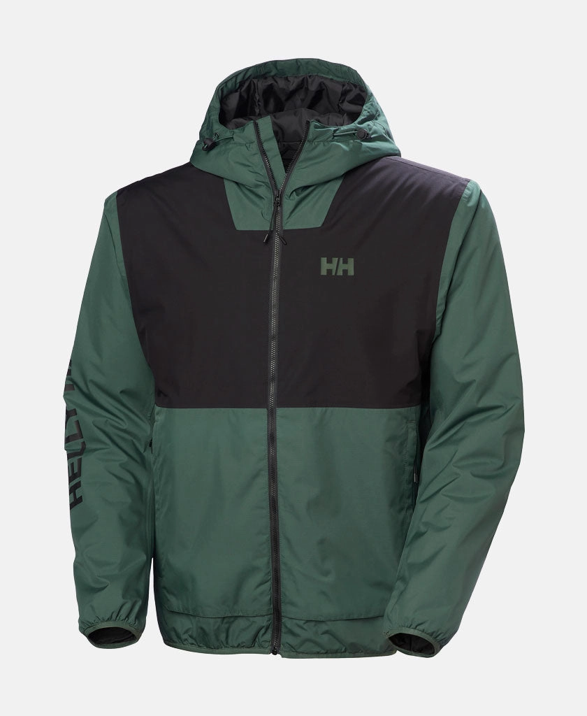 ERVIK INS RAIN JACKET, Jungle Green Ergonomic Shoulder Design
