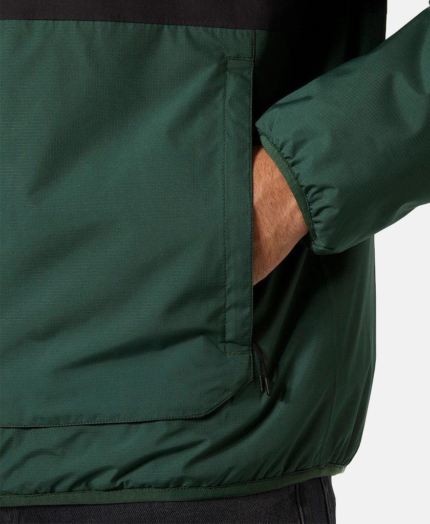 ERVIK INS RAIN JACKET, Jungle Green Plaid Design Reversible Layer