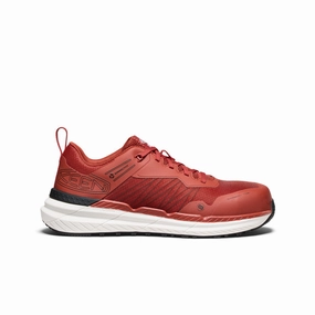 Pace Maker Men's Speedworks Work Sneaker (Carbon Toe)  |  Red Ochre/Black