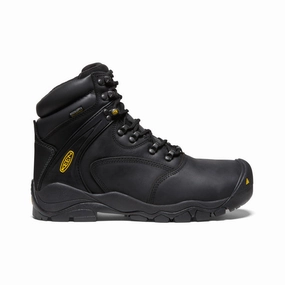 Insulated Weekend Camping Low Profile Rough Terrain Men's Louisville 6" Waterproof Boot (Steel Toe)  |  Black