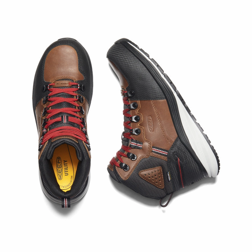 Men's Red Hook Waterproof Boot (Carbon Toe)  |  Tobacco/Black Ankle support system Rugged Walk