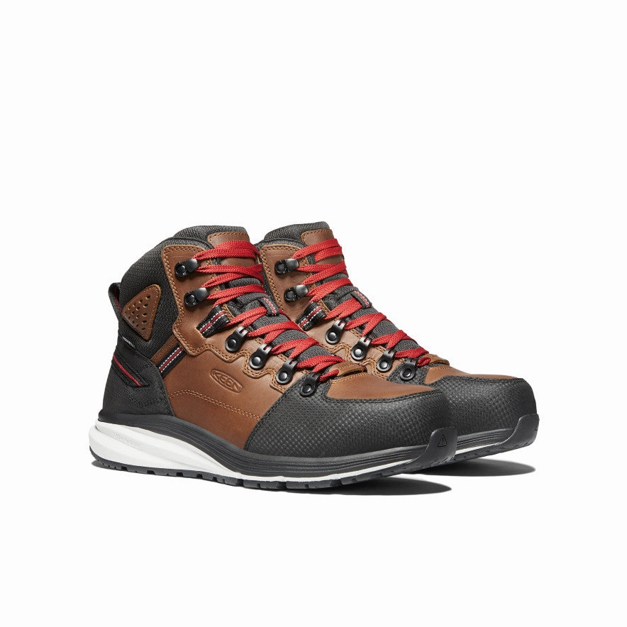 Torsional Rigidity Frame Men's Red Hook Waterproof Boot (Carbon Toe)  |  Tobacco/Black