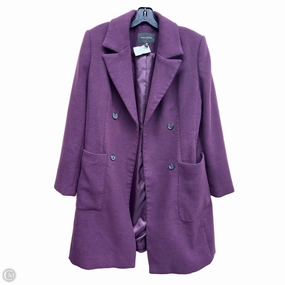Layered Comfort Look abrasion resistant coating Coat Peacoat By Banana Republic In Purple, Size: S