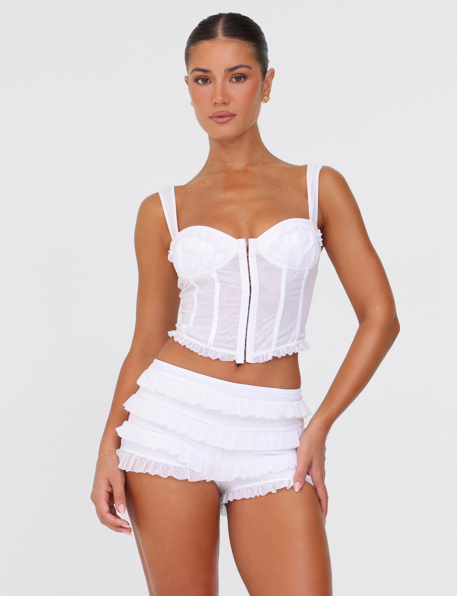 Polished Style Flattering and Chic GINNY TOP - WHITE : OPTIC WHITE