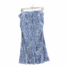Skirt Midi By Target-Designer Diane Von In Blue & White, Size:Xl Outfit Essence