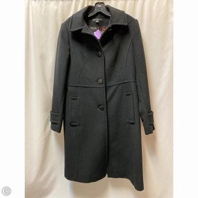 QuickAccess Pockets Modern Drop Tail Hem Coat Peacoat By Preston And New York In Black, Size: M