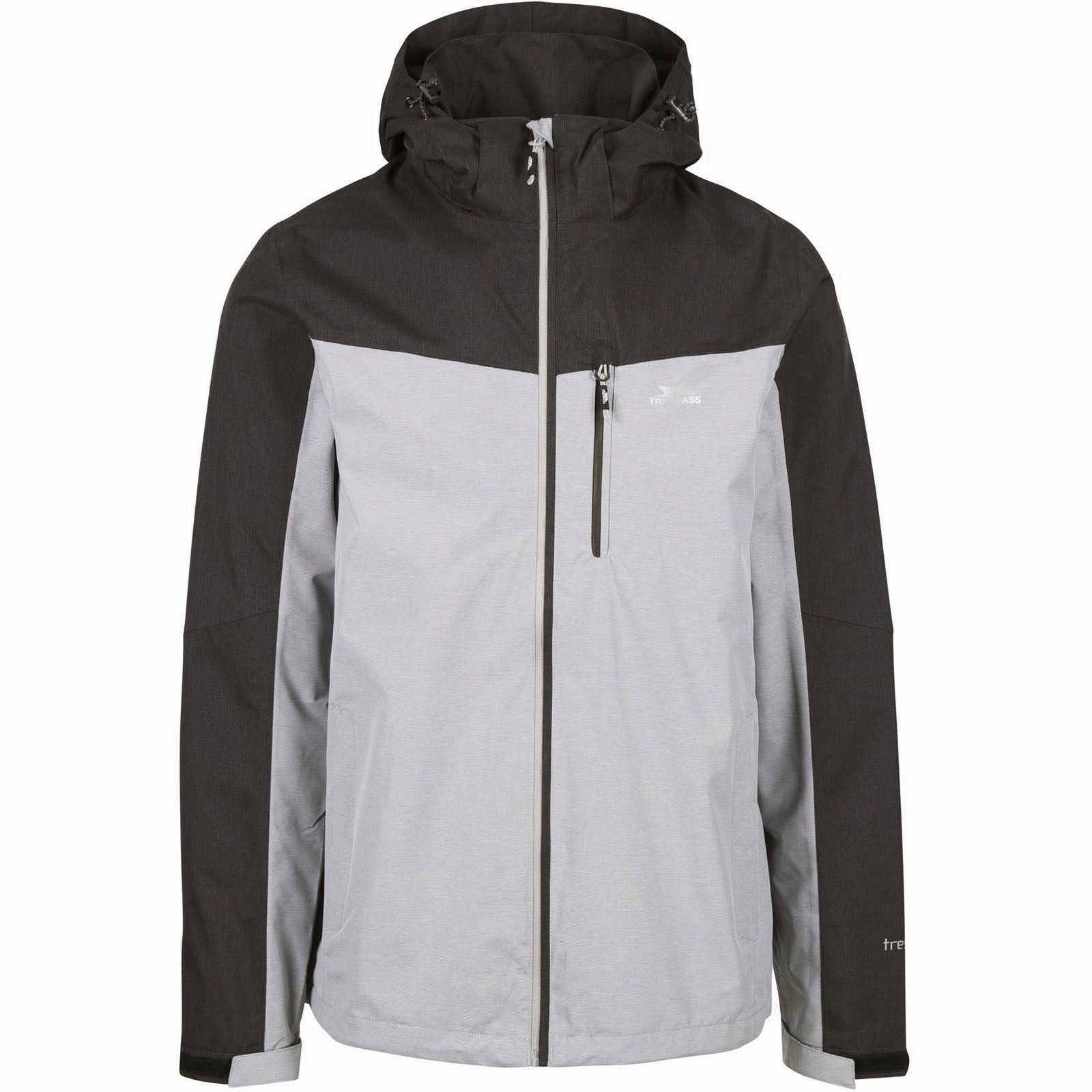 Trespass Mens Marlow Hooded Waterproof 5000m Outdoor Walking Hiking Jacket Coat HighNeckDesign Quick Dry Fabric Technology