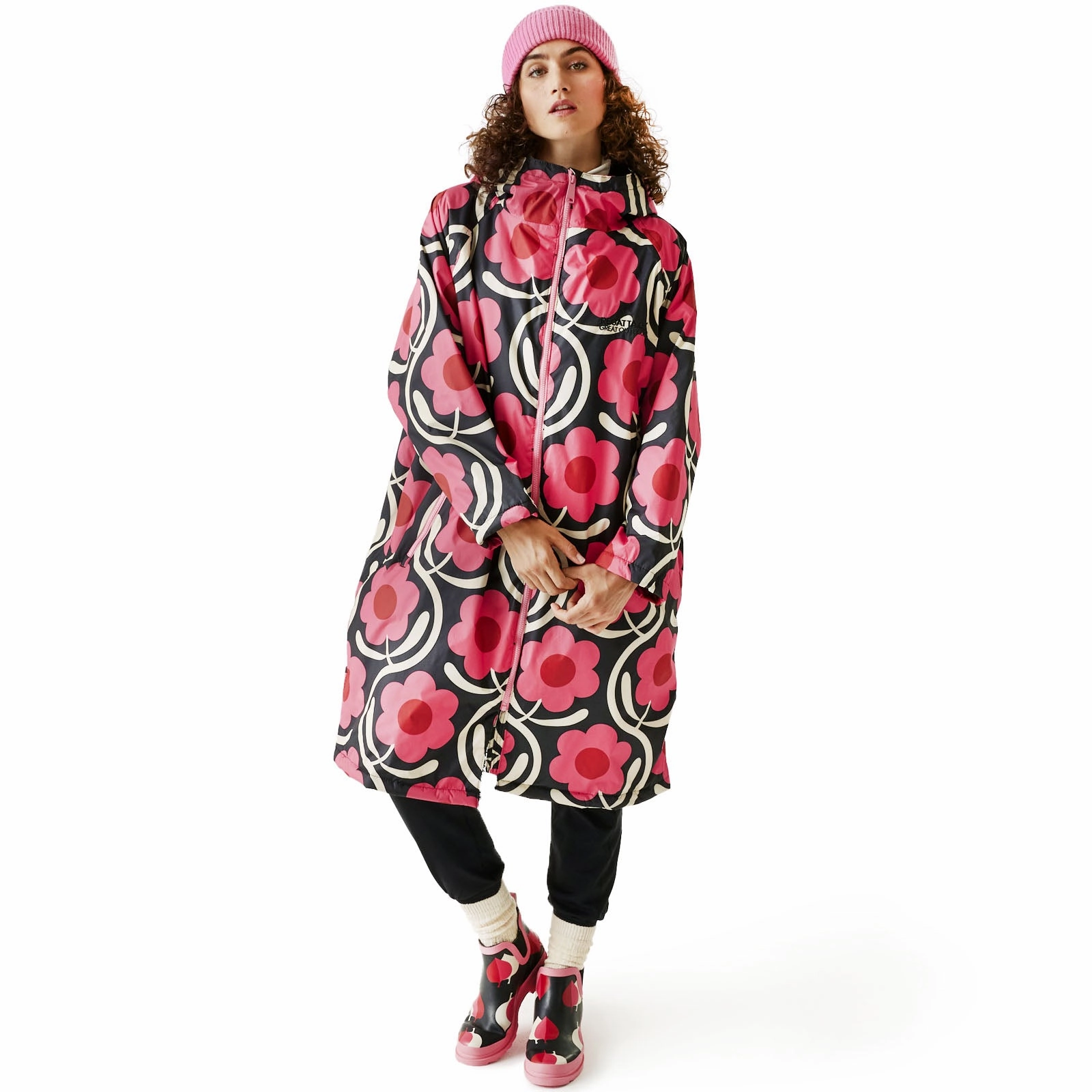 Regatta Womens Orla Kiely Waterproof Fleece Lined Changing Robe Easy Care Finish