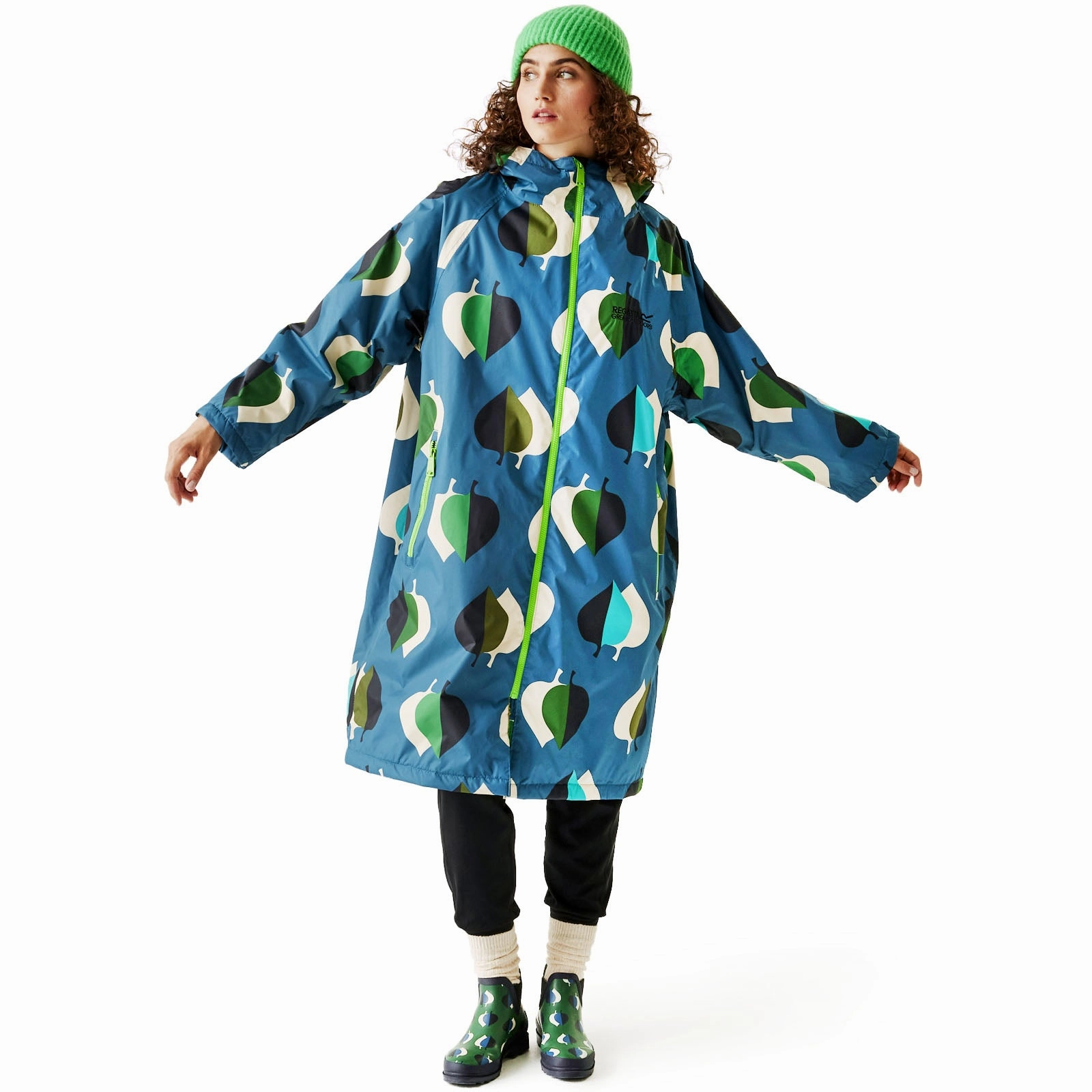 Ventilation Vents Smooth Finish Regatta Womens Orla Kiely Waterproof Fleece Lined Changing Robe