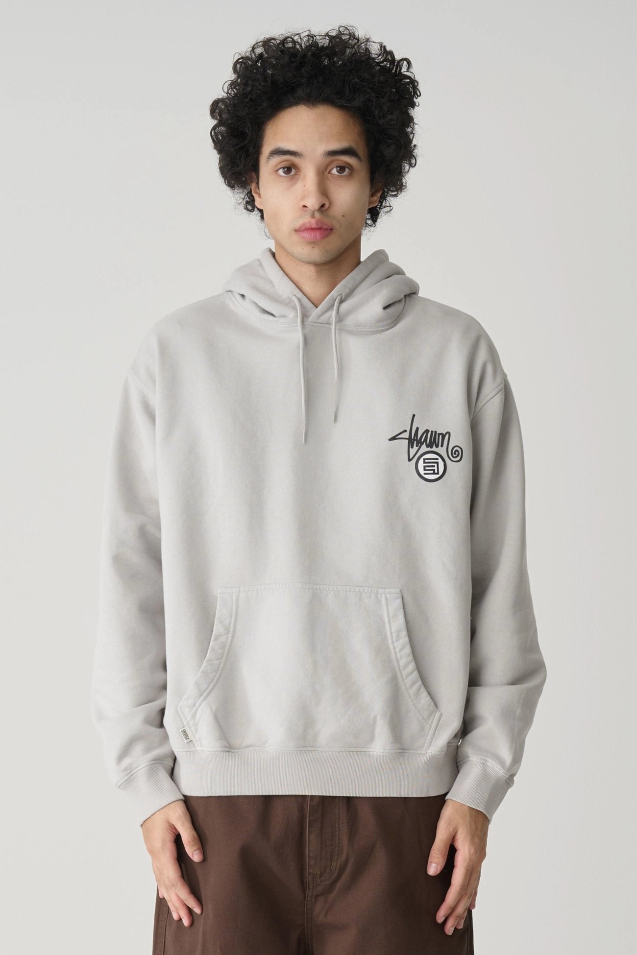 Shawn Dot Hood Washed Grey Comfy Fit
