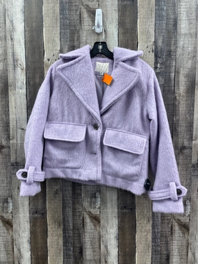 Non Restrictive Tailoring Comfy Fit Coat Peacoat By A New Day In Purple, Size: Xs