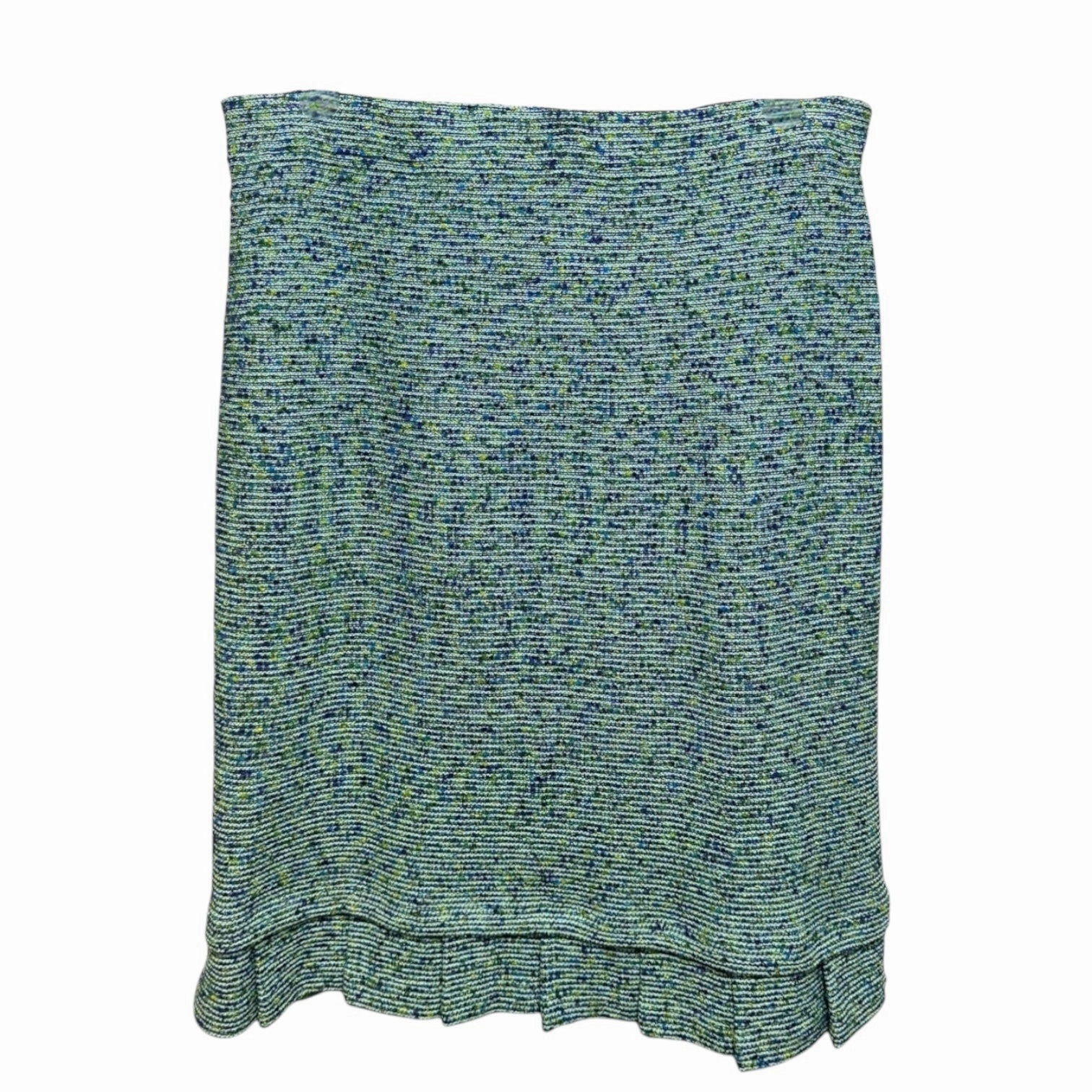 Sleek Flow Skirt Luxury Designer By St John Collection In Blue & Green, Size: 6