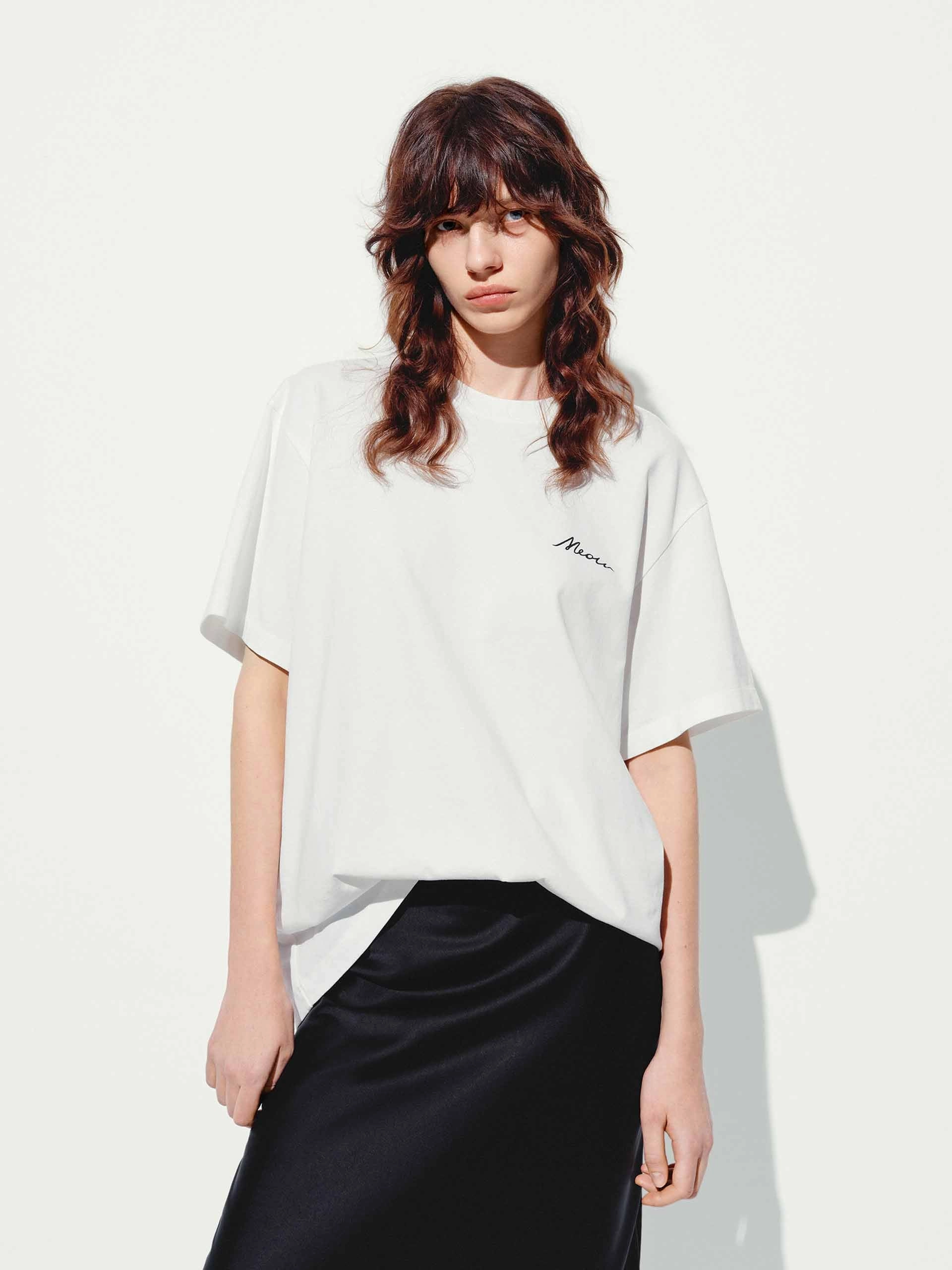 Cat Pattern Cotton T-shirt Low Impact Manufacturing