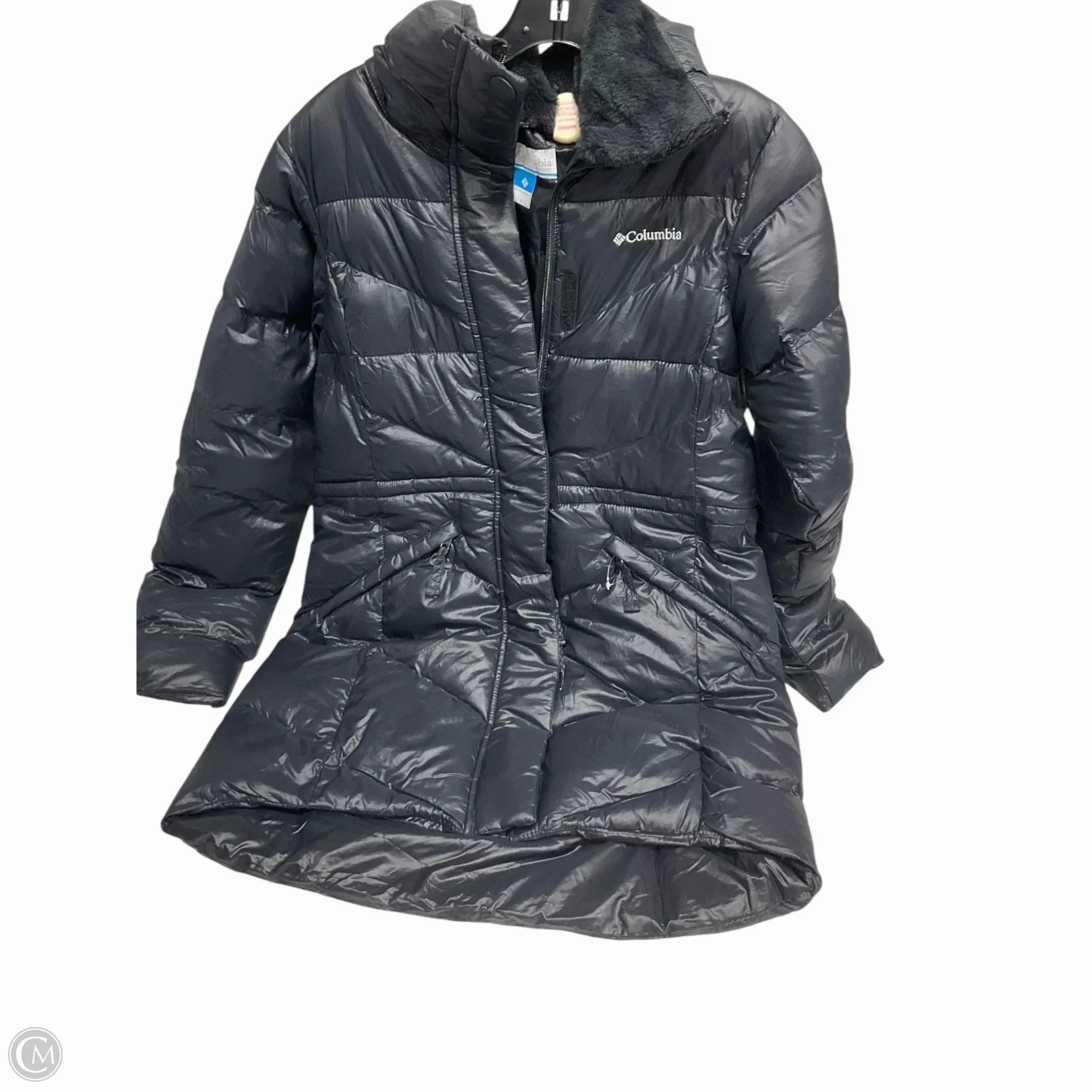 Drop Tail Hem Coat Puffer & Quilted By Columbia In Black, Size: S