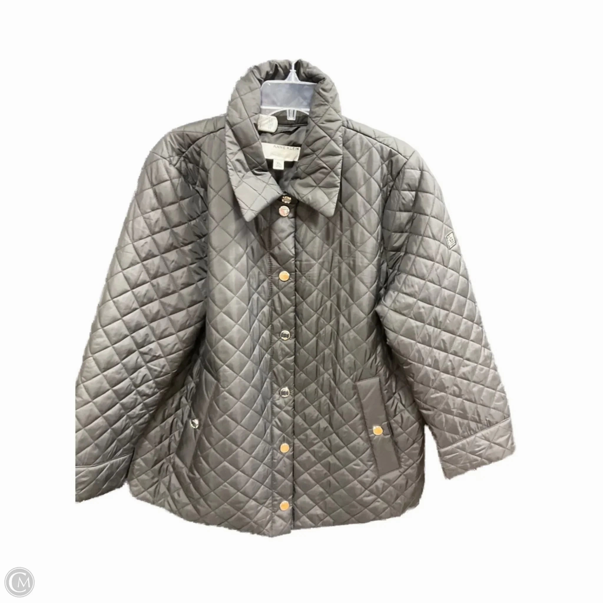 Foldable Shoulder Straps Coat Puffer & Quilted By Anne Klein In Black, Size: Xl
