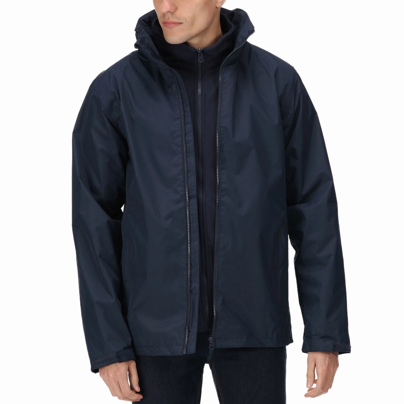 Regatta Professional Mens Classic Waterproof 3 in 1 Jacket Convertible Style Noise Reducing Hardware