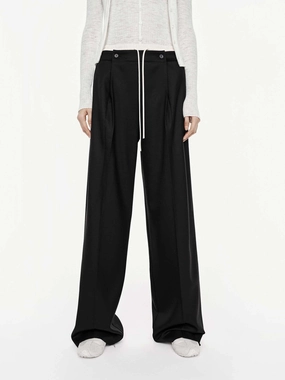 Layered Waistband Trousers Commuter Ready clean design