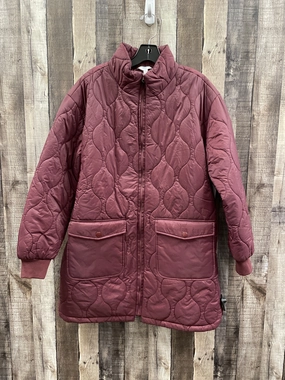 Comfortable Feel Compact Travel Friendly Coat Puffer & Quilted By Time And Tru In Maroon, Size: L