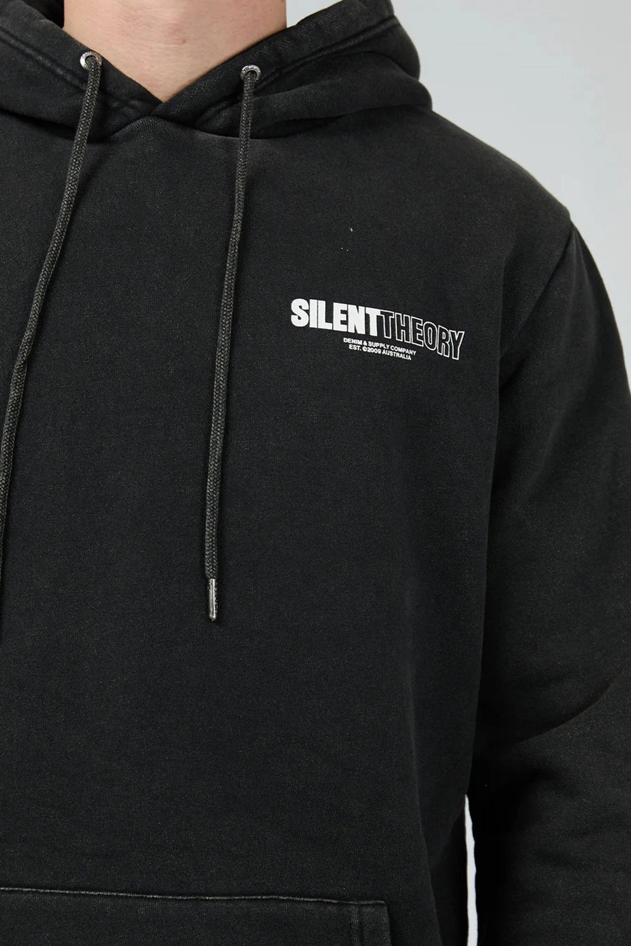 Elite Scoop Hoodie Washed Black Comfy Layers