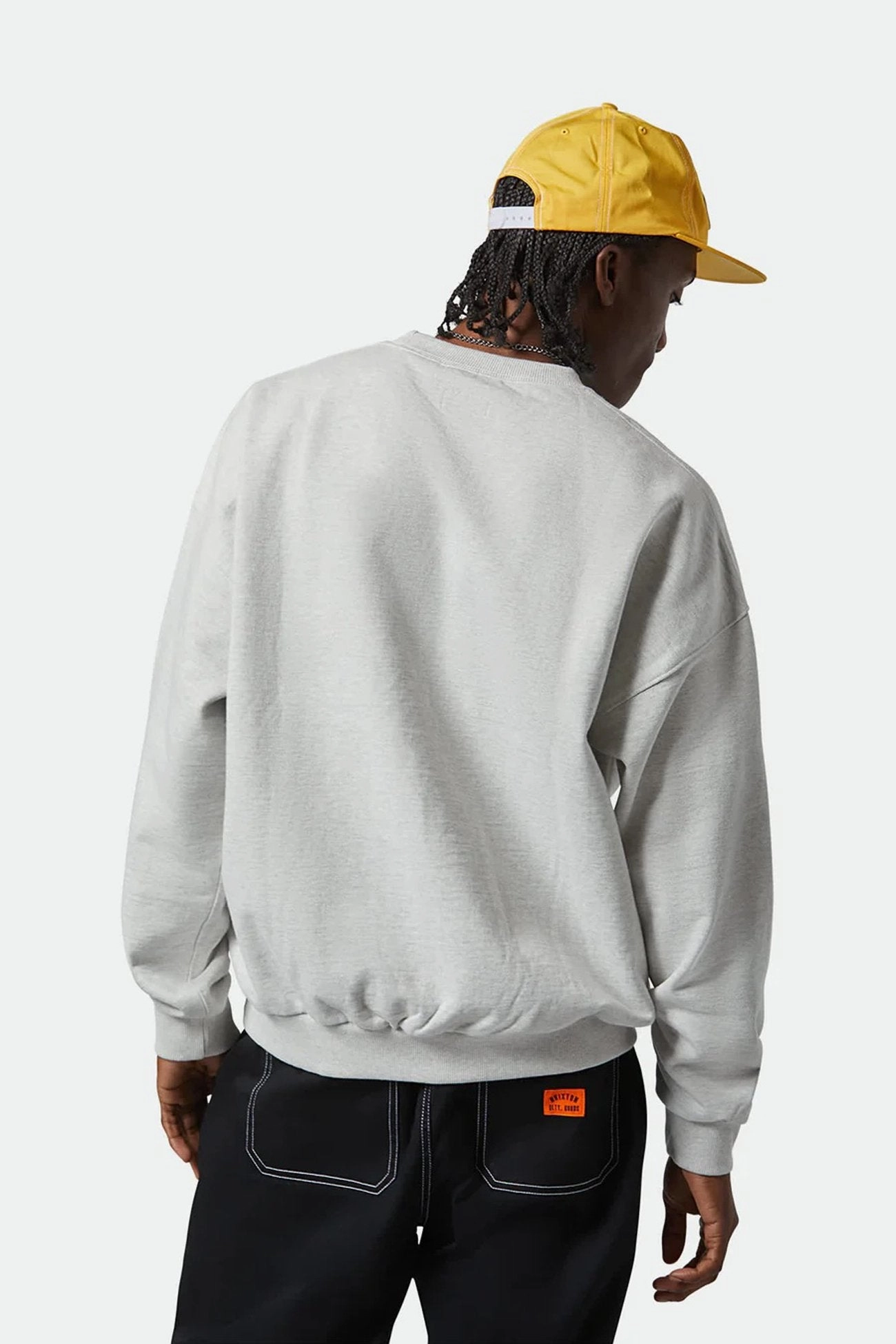 Embroidered Heavy Weight Crew Heather Grey Ash Waterproof Technology