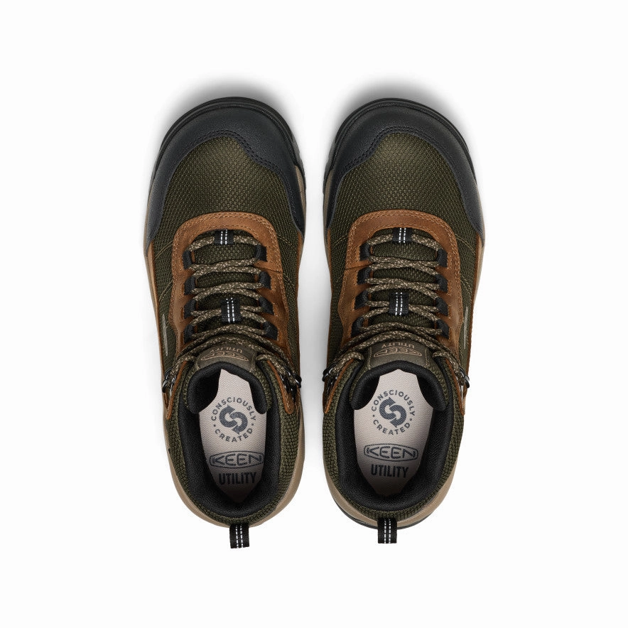Minimal Silhouette Men's Skokie Waterproof Work Boot (Soft Toe)  |  Forest Night/Black