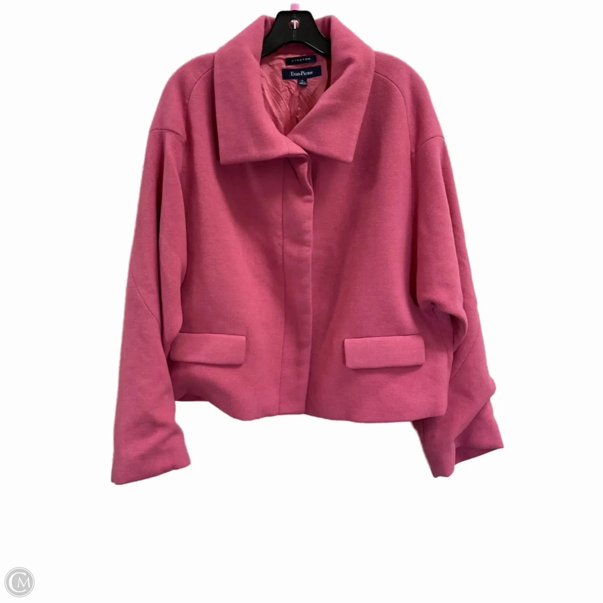 Coat Peacoat By Evan-picone In Pink, Size: Xl Comfortable Feel