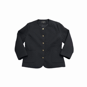 InterchangeablePanels Coat Designer By St John Collection In Black & Gold, Size: Xl