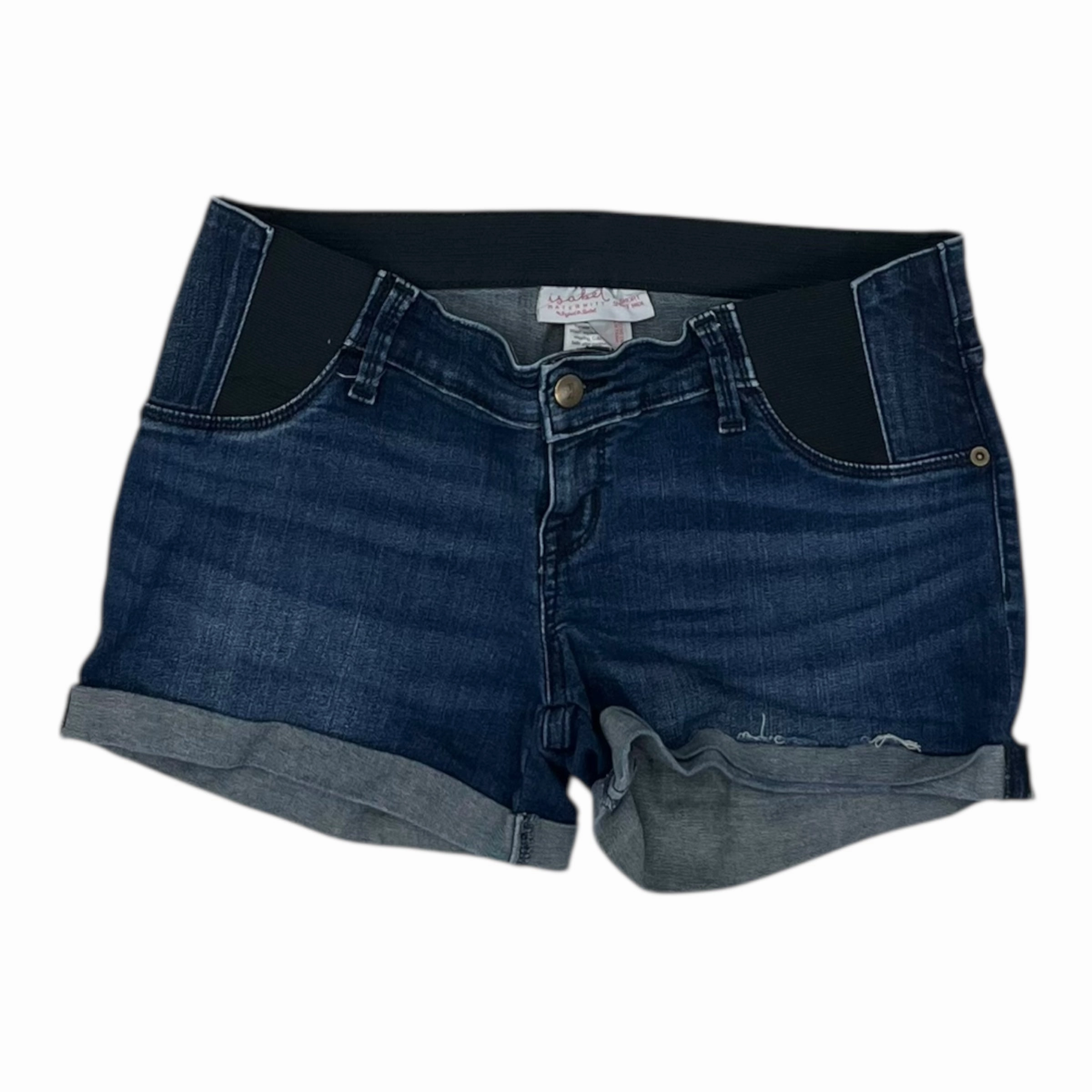 Mat Shorts By Isabel Maternity In Blue Denim, Size:4 Essential Waist