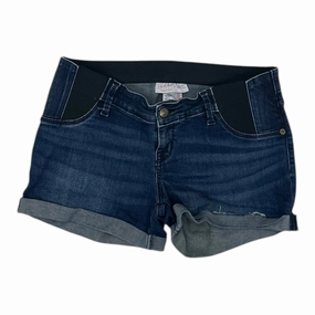 Mat Shorts By Isabel Maternity In Blue Denim, Size:4 Essential Waist