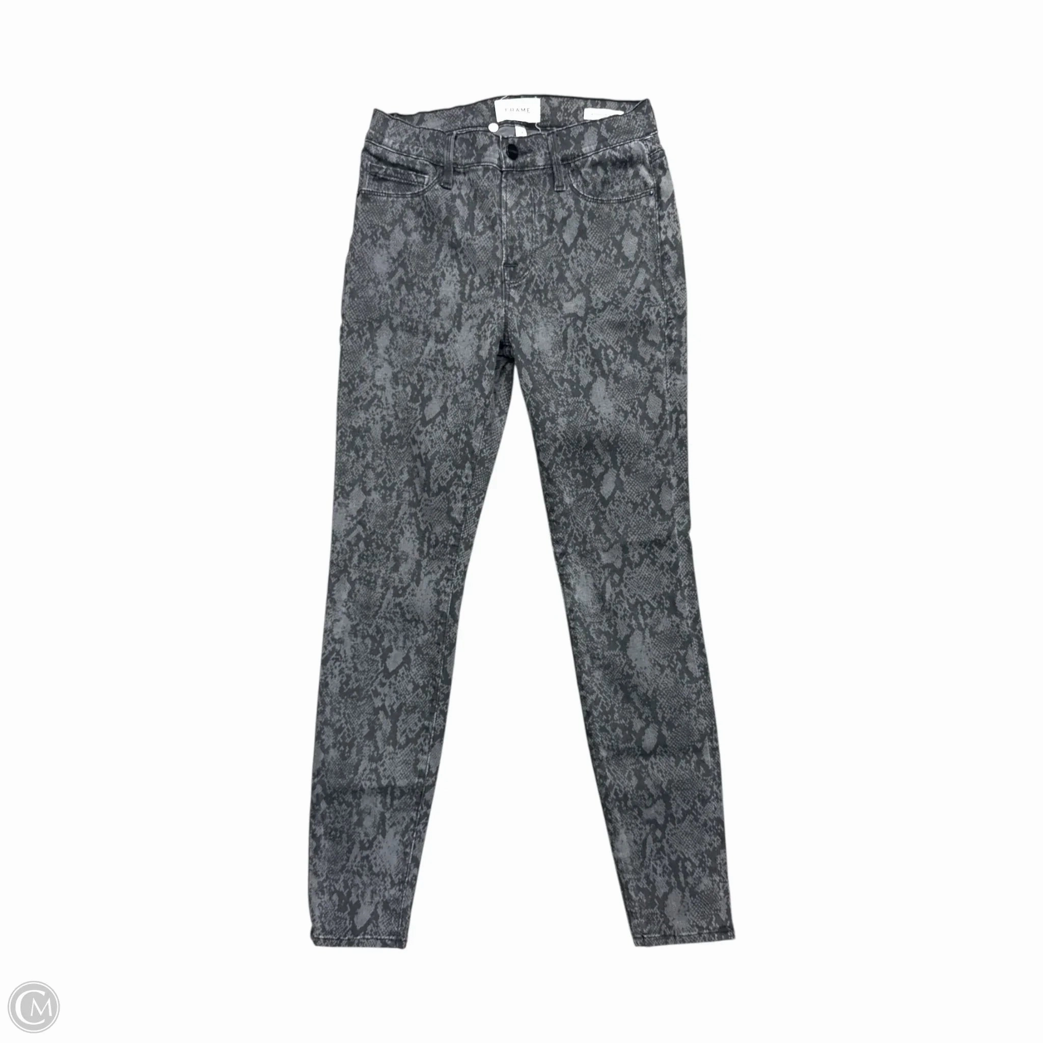 Trend Setter Vintage Lover Jeans Designer By Frame In Snakeskin Print, Size: 6