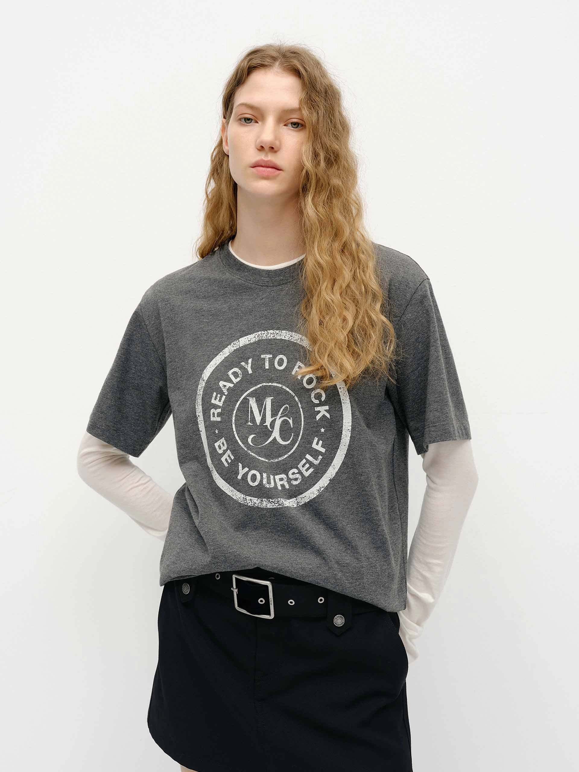 Weekend Fashion Letter Print Loose T-shirt