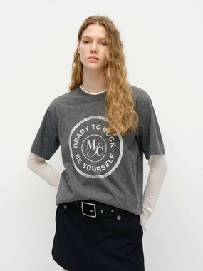 Weekend Smart Letter Print Loose T-shirt