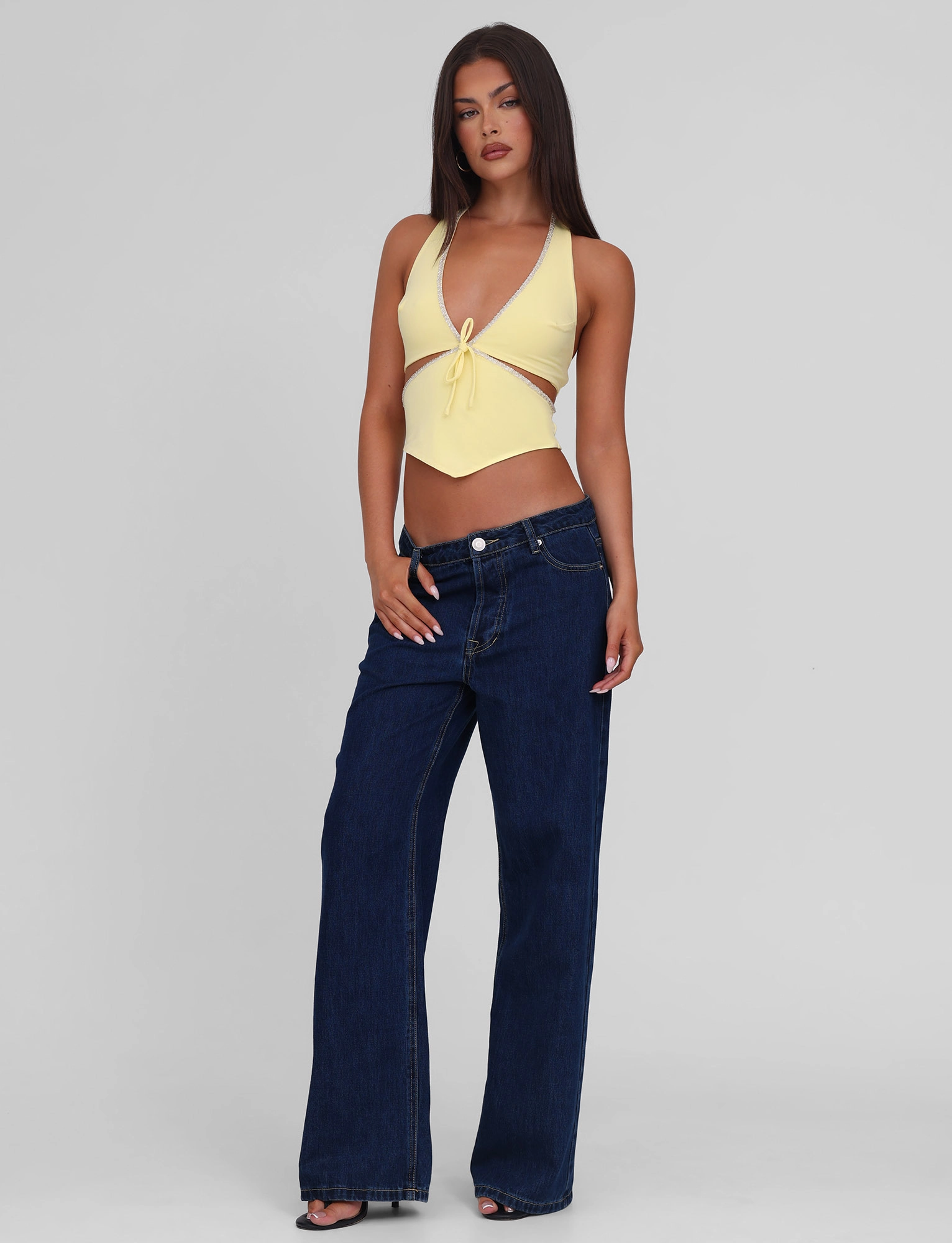 Fashion Forward Light and breezy summer dress LIZZIE TOP - LEMON