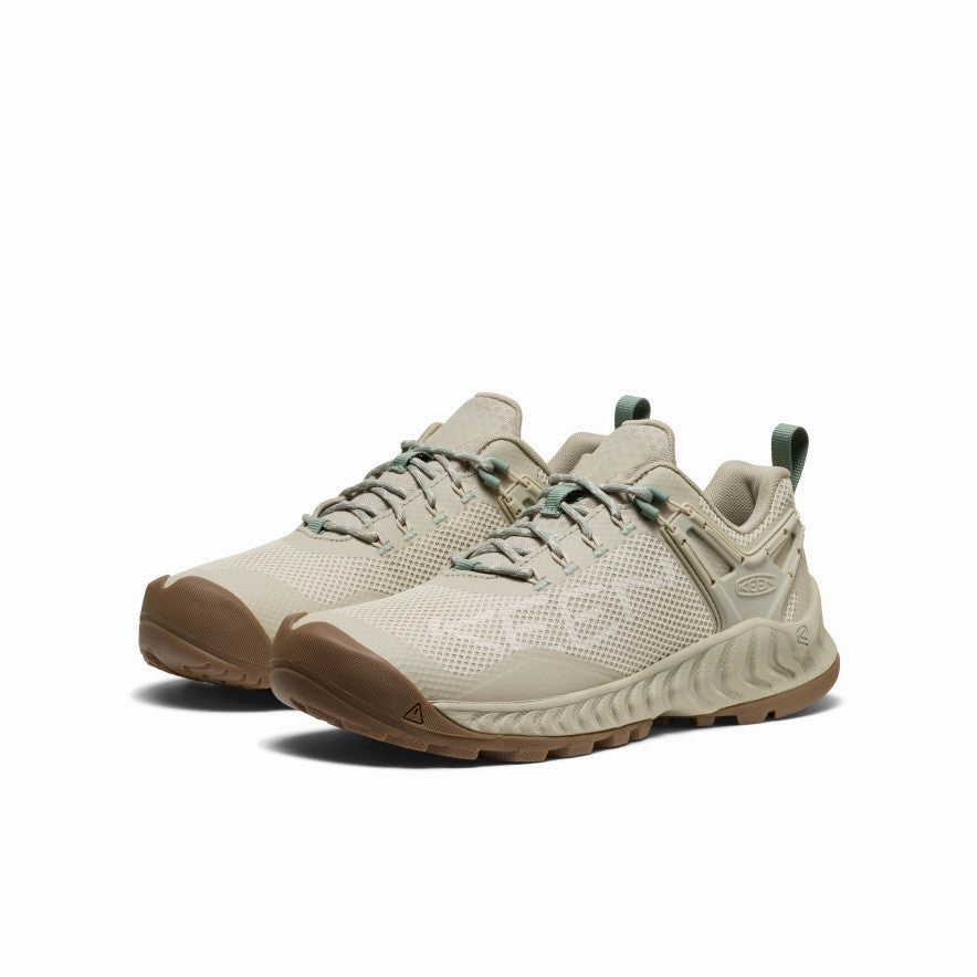 Women's NXIS EVO Waterproof Shoe  |  Abbey Stone/Iceberg Green Inner Support Run Meet