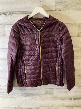 Durable Fabric Bonded Edge Finish Coat Puffer & Quilted By Michael By Michael Kors In Purple, Size: S