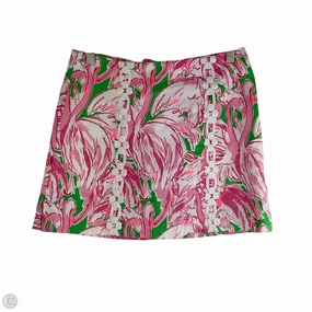 Layered Design Skirt Designer By Lilly Pulitzer In Green & Pink, Size: 2