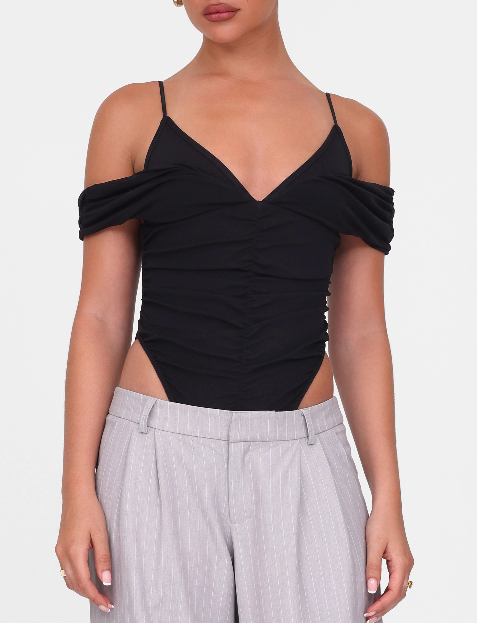 DRAYA BODYSUIT - BLACK Office Fit