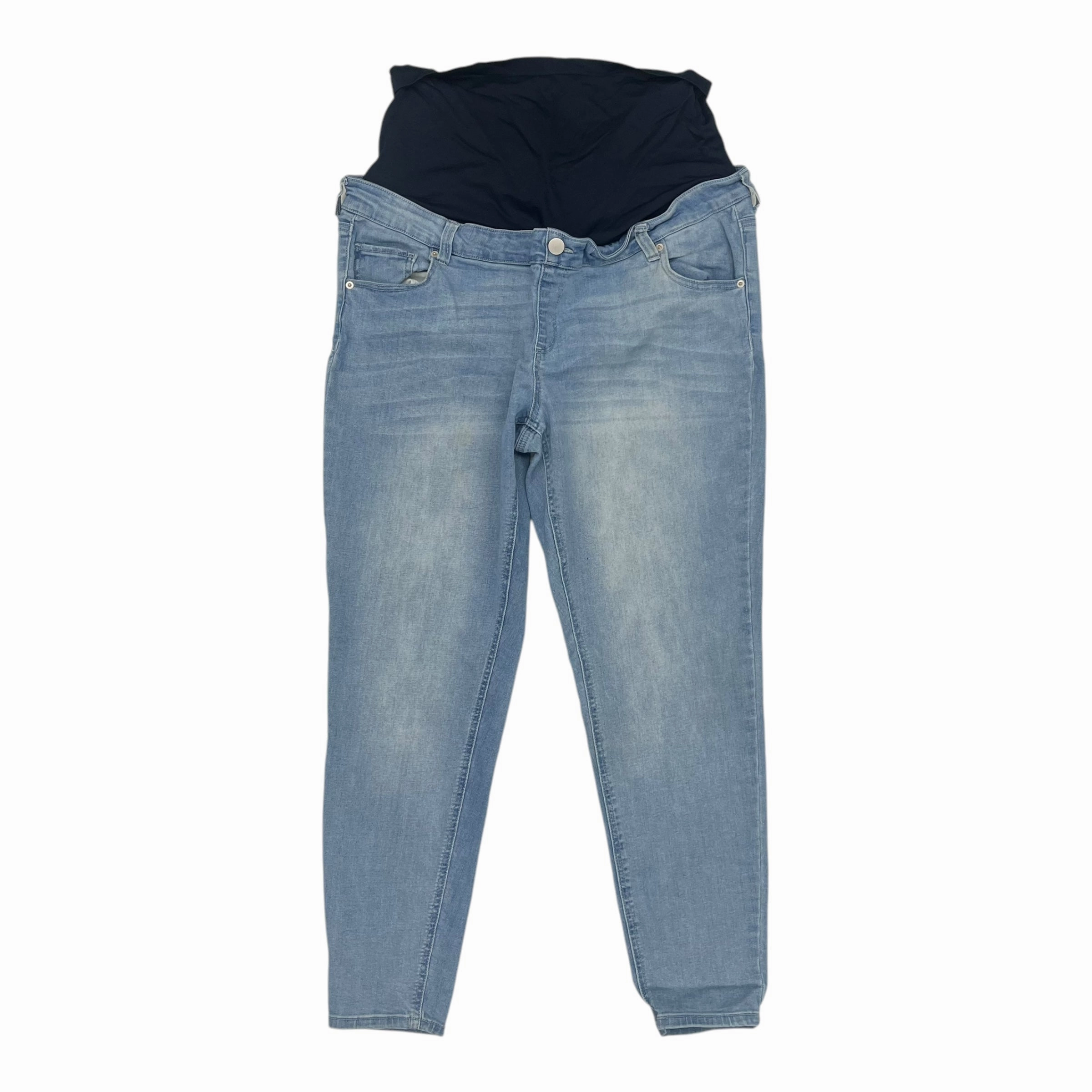 work mode Quick-Dry Material Mat Jeans By Time And Tru In Blue Denim, Size:Xxl