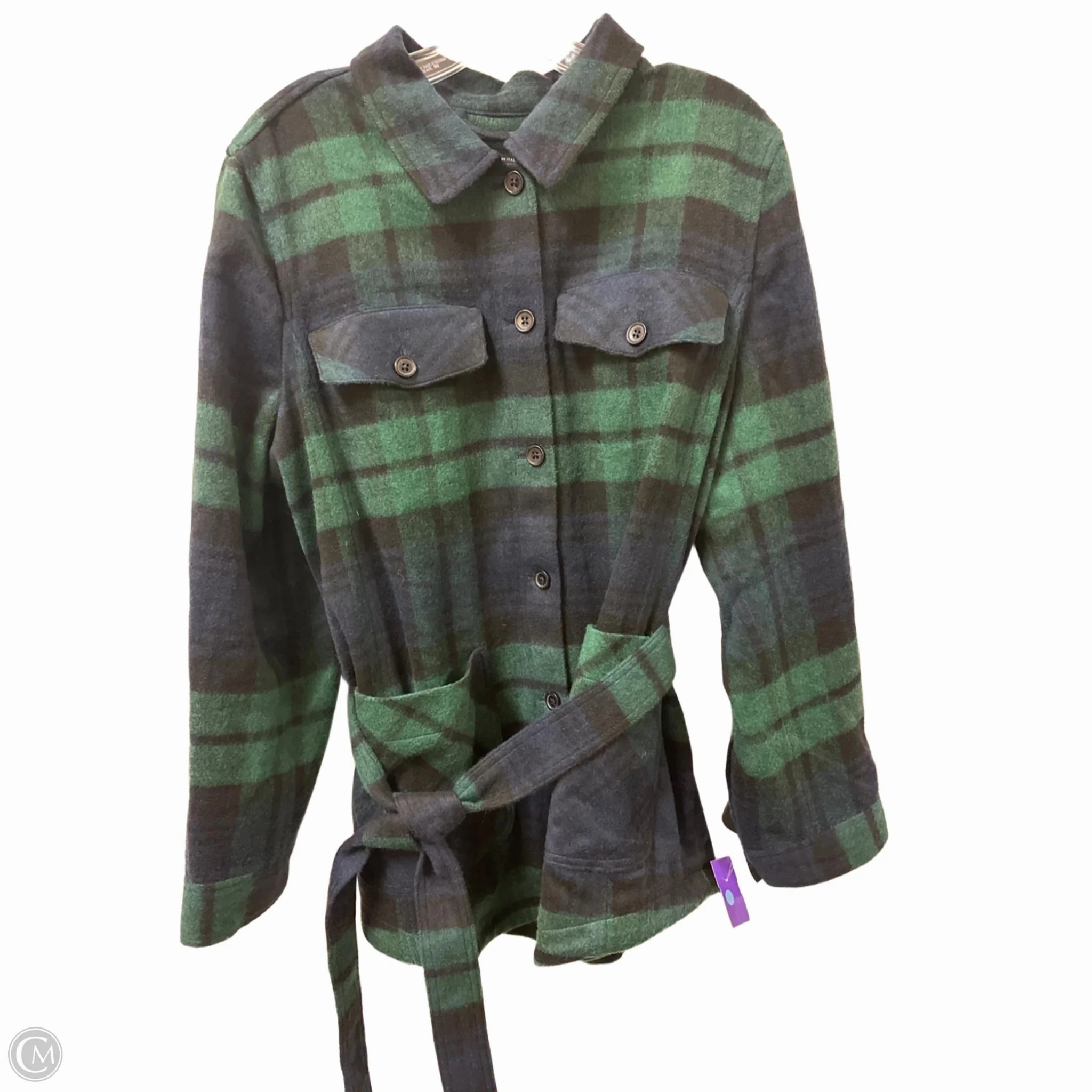 Coat Other By Talbots In Blue & Green, Size: Xl Rainy Day Option