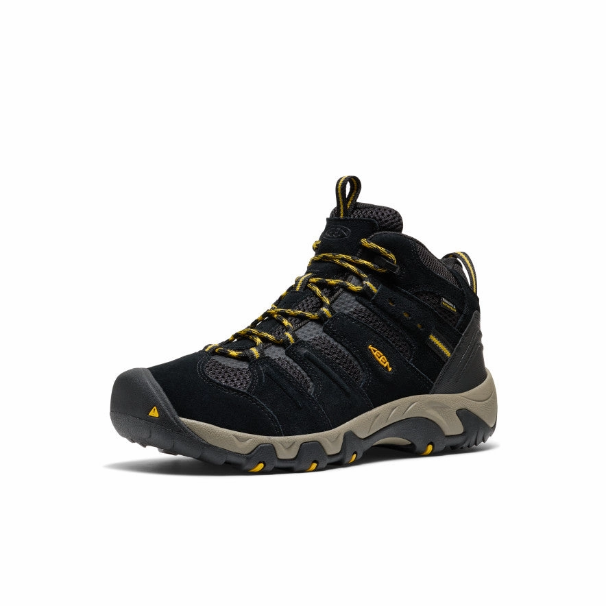 Shock Absorbing Morning Walk Men's Headout Waterproof Hiking Boot  |  Black/Lemon Curry