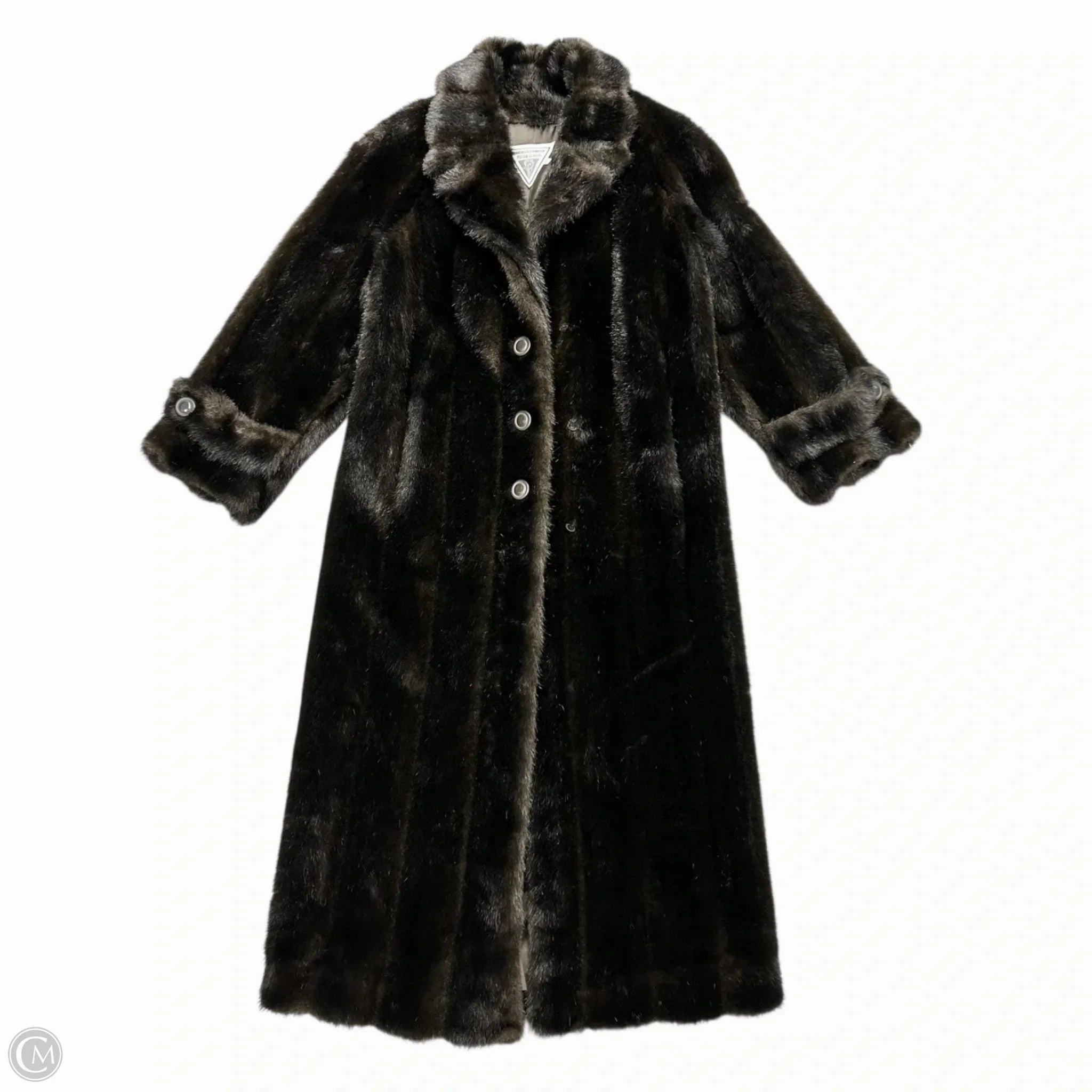 Faux Fur Collar Magnetic Closure Options Coat Faux Fur & Sherpa By Marvin Richards In Brown, Size: Xs