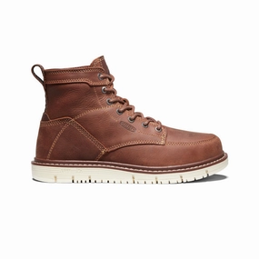 Women's San Jose 6" Boot (Soft Toe)  |  Gingerbread/Off White Slip On Convenience Comfort Lining Snowy Path