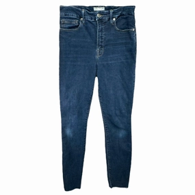 Balanced Style Style Upgrade Good Legs Skinny Cropped Jeans Designer By Good American In Blue, Size 6