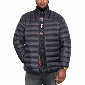 D555 Mens Limehouse Big & Tall Puffer Jacket - Black anti static coating