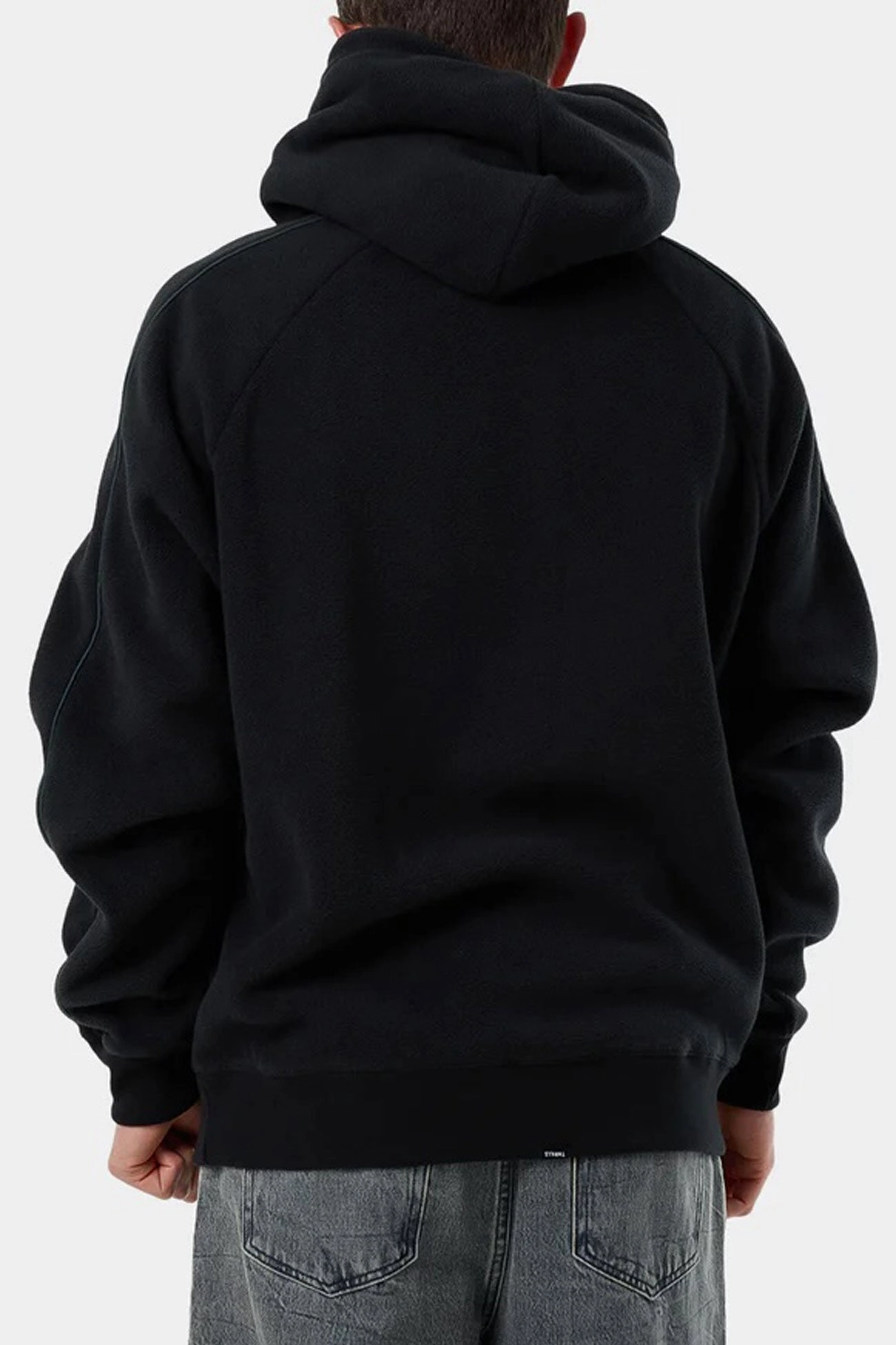Fortune Favors Raglan Panel Hood Washed Black Flexible Fleece Lining